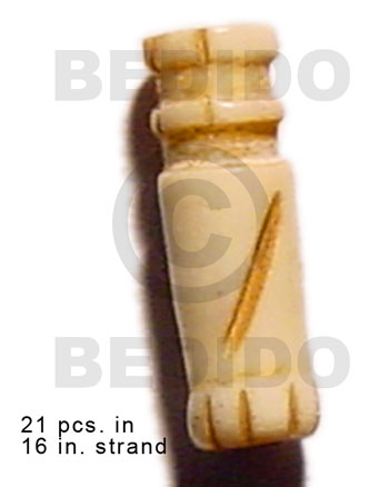 natural antique bone/ tube  groove 19mmx8mm / 21 pcs. in 16in. strand - Home