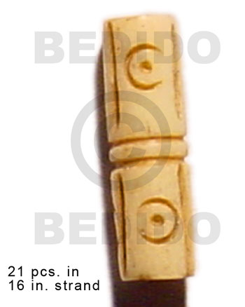 natural antique bone/ tube  groove 19mmx8mm / 21 pcs. in 16in. strand - Home