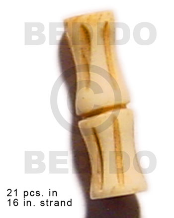 natural antique bone/ tube  groove 19mmx8mm / 21 pcs. in 16in. strand - Home