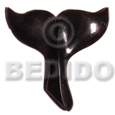 black horn mermaids tail 45mm - Horn Pendant Bone Pendants
