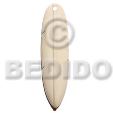 45mmx10mm white bone feather - Horn Pendant Bone Pendants