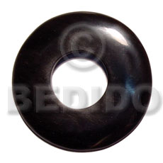 60mm black horn donut - Horn Pendant Bone Pendants