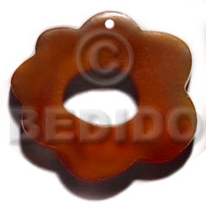 40mm  golden amber horn flower - Horn Pendant Bone Pendants