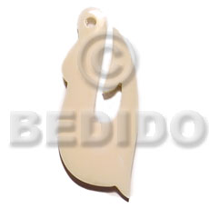 50mmx20mm white bone fish hook - Horn Pendant Bone Pendants