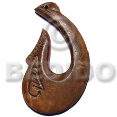 45mm antique carabao bone - Horn Pendant Bone Pendants
