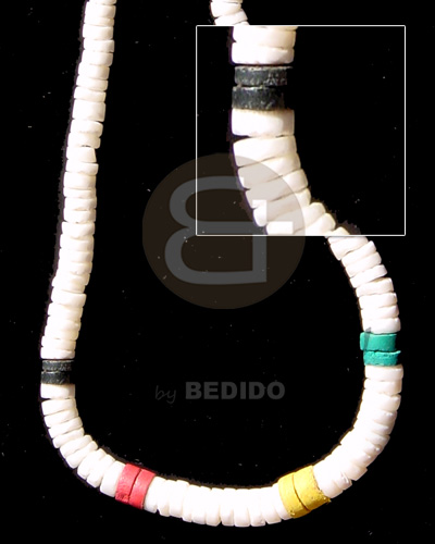 graduted white shell in rasta combination - Home