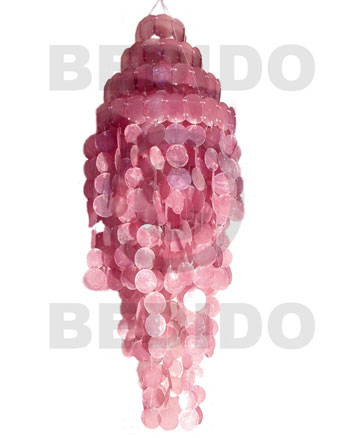 4 layers monogram wine capiz shell chandelier 15 in. x 43 in. - Home