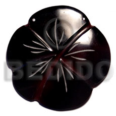 70mm blacktab gumamela scallop - Shell Pendant