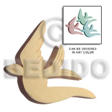 nat. white wood swallow 40mm - Wooden Pendant