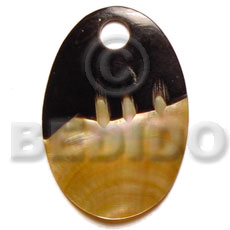 MOP oval  skin 40mm - Shell Pendant