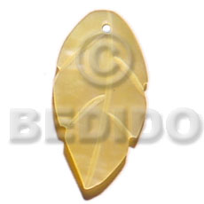 MOP leaf 15mm - Shell Pendant