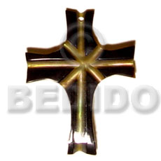 MOP cross  skin 40mm - Shell Pendant