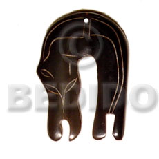 african animal horn 45mm - Horn Pendant Bone Pendants