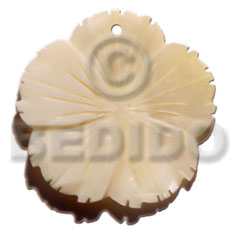 40mm kabibe shell flower - Shell Pendant