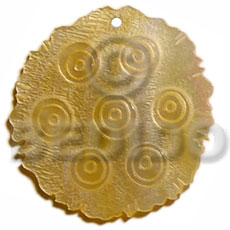 round grooved MOP   ring design 40mm - Shell Pendant
