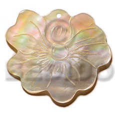 45mm irregular flower MOP pendant - Shell Pendant