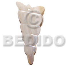 55mmx20mm seashell shaped kabibe shell - Shell Pendant
