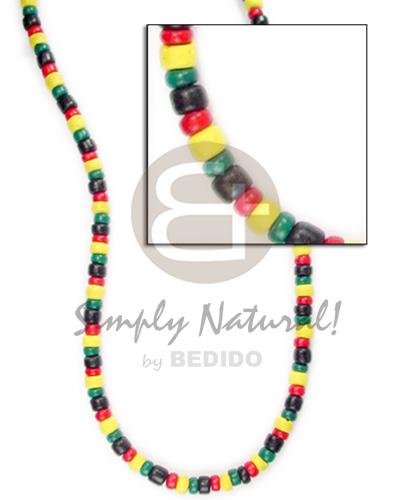 4-5mm coco Pokalet rasta  necklace - Home