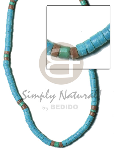 4-5mm coco heishe blue green/brown/green combination - Home
