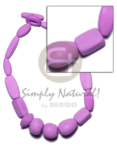 natural wood beads dyed in lavender color - Home