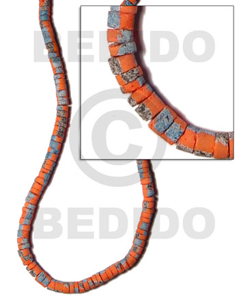 4-5mm coco heishe orange  splashing - Home