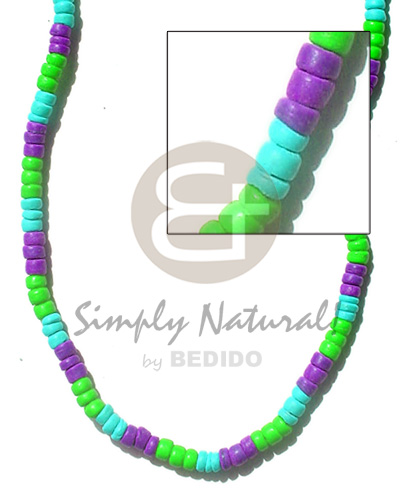 4-5mm coco pokalet lavender/neon green/aqua blue combination - Home