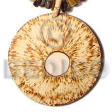 50mm round coco pendant  sun burning design - Hand Painted Pendants