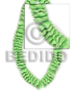 15mm coco flower beads neon green - Home