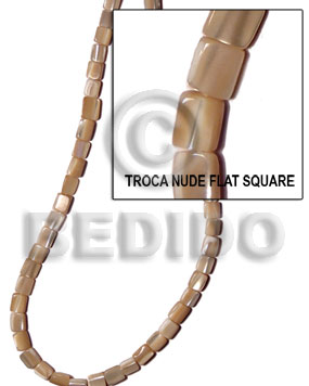 troca natural/nude flat square 8mmx8mm - Home