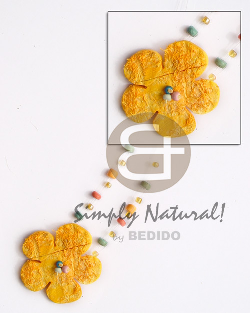 floating yellow coco flower 40mm - Home