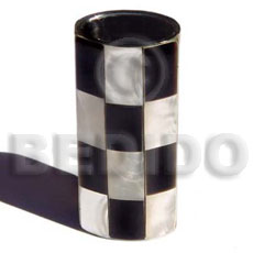 checkered lighter case inlaid  troca and black tab shell - Home