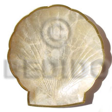 capiz clam shaped plate 6x6 inches ( small) - Home