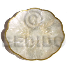 capiz scalloped shaped plate 5.75 inches in diameter ( small ) - Home