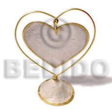 capiz dangling heart 65mmx80mm35mm - Home