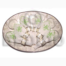 oval capiz  placemat 12x18" ( set of six ) - Home