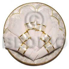 round capiz placemat 12"  table napkin * rings ( set of six ) - Home