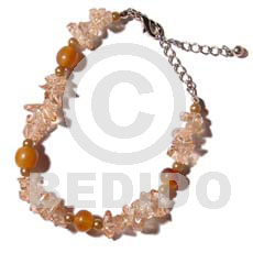 clear stone crystals in brown tones  horn amber beads - Home