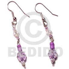 dangling lavender 4-5 coco pokalet  acrylic crystals - Home