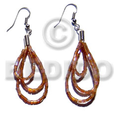 dangling looped brown cut beads - Home