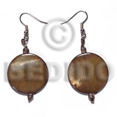 dangling 28mm round laminated golden amber kabibe shellin high gloss  glass beads accent - Home