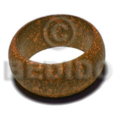 h=40mm thickness=10mm inner diameter=65mm nat. wood bangle in marbled texture brush paint / orange tones - Wooden Bangles