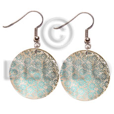 35mm round hammershell   embossed handpainted design - Home