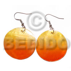 dangling round 30mm hammershell in graduated orange color - Home