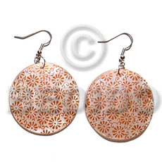 dangling 35mm round handpainted/embossed hammershell - Home