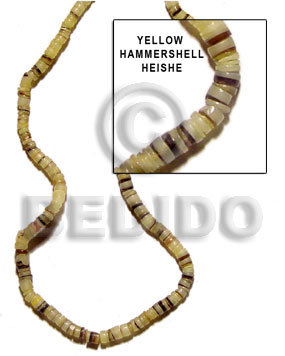 4-5mm hammer shell heishe yellow - Home