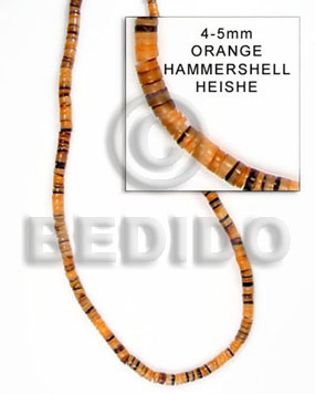 4-5mm hammer shell heishe orange - Home