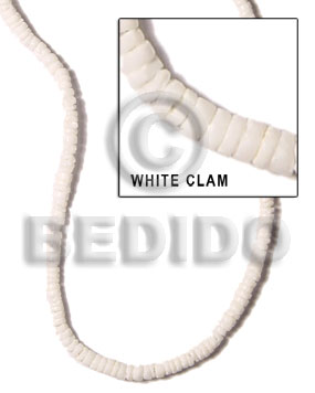 4-5mm white clam heishe - Home