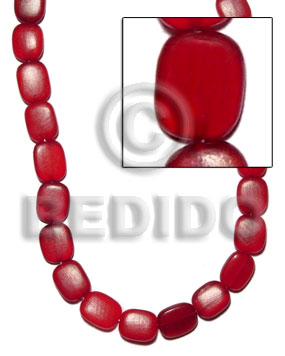 rectangular flat red horn 14mmx17mm - Home