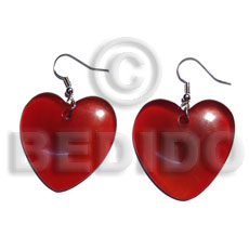 dangling 35mmx35mm carabao horn heart in red - Home
