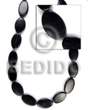 black horn flat oval  5x15x22mm - Home